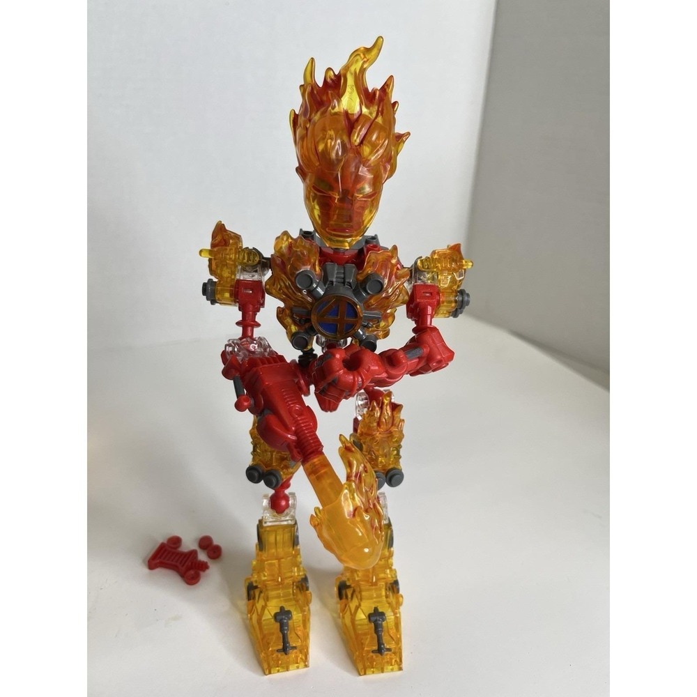 2005 Mega Bloks Super Tech Heroes HUMAN‎ TORCH #1918 PRE-OWNED - Picture 2 of 5